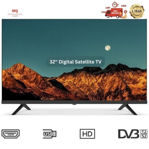 Mi+ (MiJ) 32'' Inches Digital Satellite Frameless HD LED TV-Black + 12 MONTHS WARRANTY (MIJ3210)